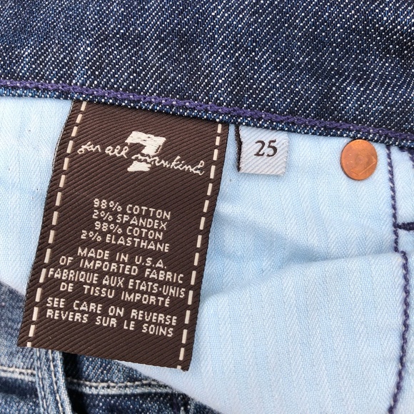 7 for all Mankind Dojo in San Clemente NWOT Sz 25 - Picture 6 of 8